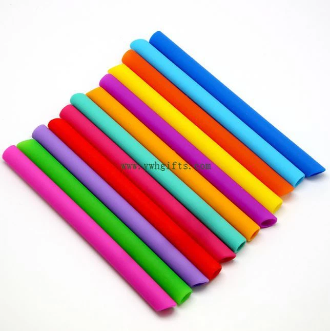 New Straight Silicone Drinking Straw Foldable Straws