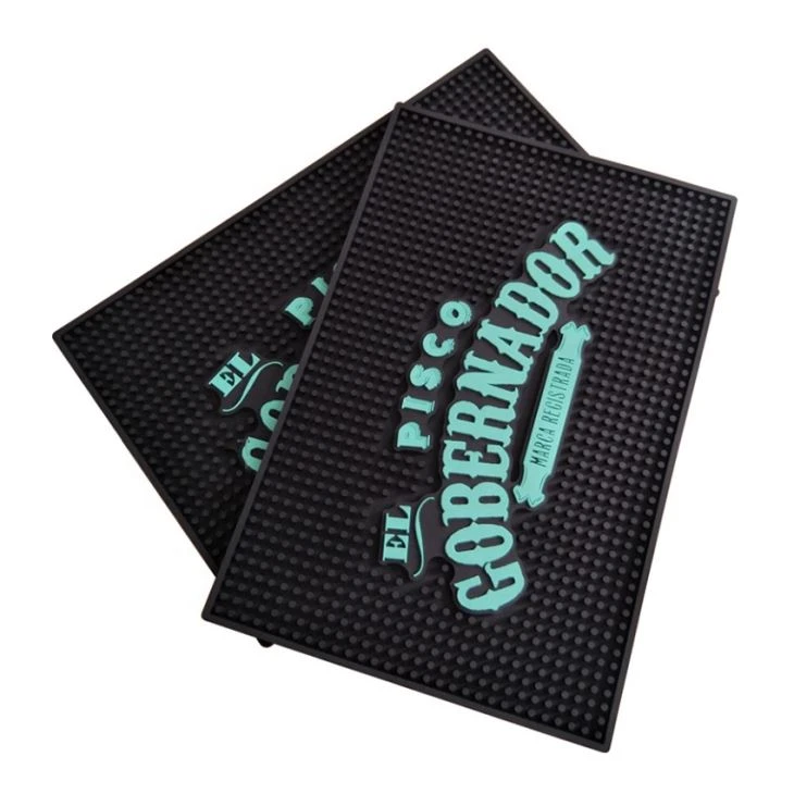 Rubber PVC Beer Drain Bar Mats With Logo For Gin