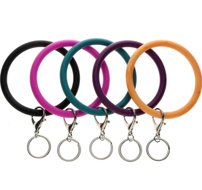 China Customized Silicon Bracelet Keychain Ring Key Holder Suppliers ...