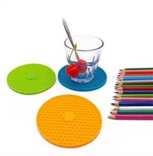 3D Round Silicone Drink Coaster Food Grade Coffee Cup Mat