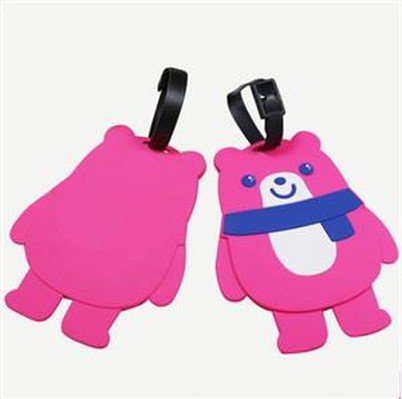 3D Waterproof Silicone Soft PVC Rubber Luggage Tag For Travel