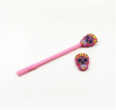 Cartoon Promotional Ballpoint 3d Pvc Pen Cap Pencil Toppers