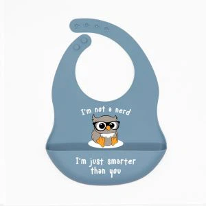 Food Grade Baby Product Soft Waterproof Easy Clean Silicone Bibs