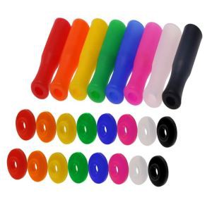 Color Silicone Straw Tips For Stainless Steel Straws