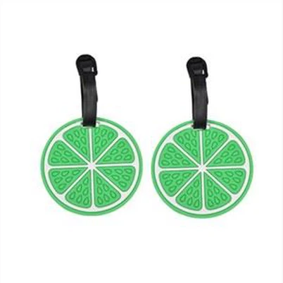 Fruit Pattern 3D PVC Travel Luggage Tag Rubber Bag Tag