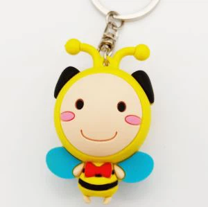 Little Wasp 3D Silicone Keychain Pendant Pvc Key Holder