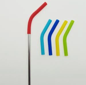 New Product Stainless Steel Drinking Straws Silicone Cap Silicone Tips