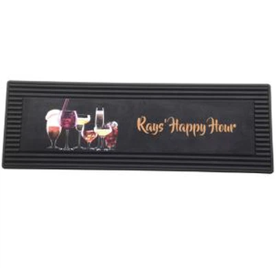 Printing Logo Bar Mat Pvc Rubber Bar Runner