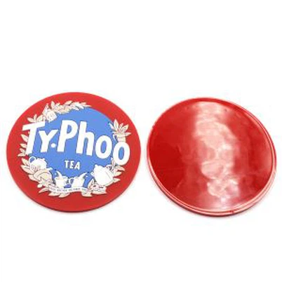 Round Soft Rubber Emobss PVC Beer Coffee Coaster Cup Mat