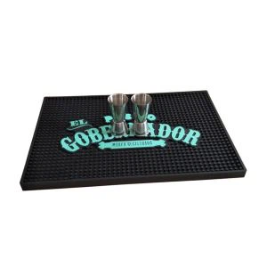 Rubber PVC Beer Drain Bar Mats With Logo For Gin