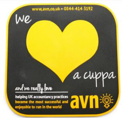 Square Beer Mat 2D Soft Pvc Drink Coaster Pad