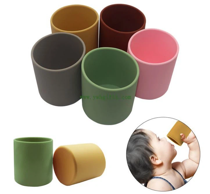 New Non-slip Soft Silicone Feeding Cup Silicone Baby Training Cup