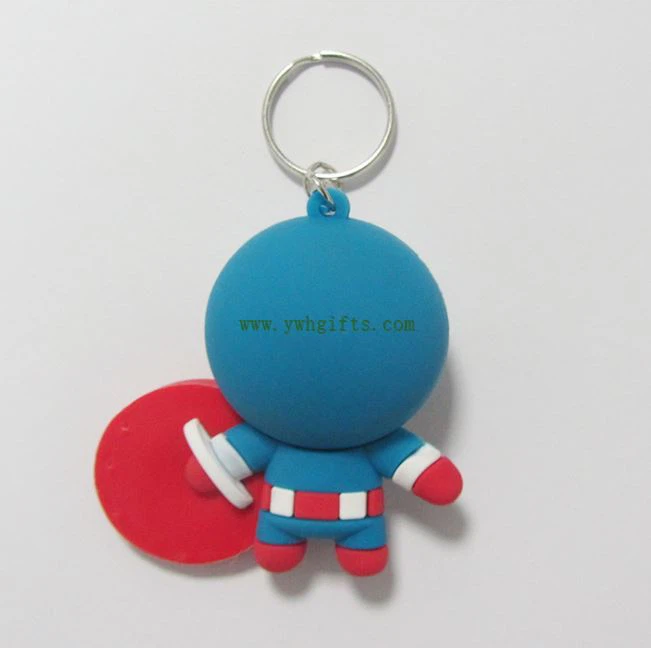 Professional 2D 3D Rubber Key Chain Silicone Key Holders