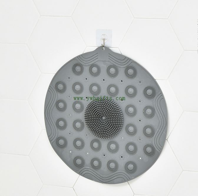 Silicone Non-slip Bath Mat Wash Foot Massage Cleaning Mat