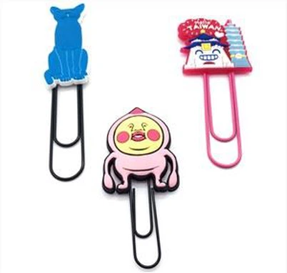 Decoration Gifts Bookmark Soft PVC Paper Clip Rubber Bookmark