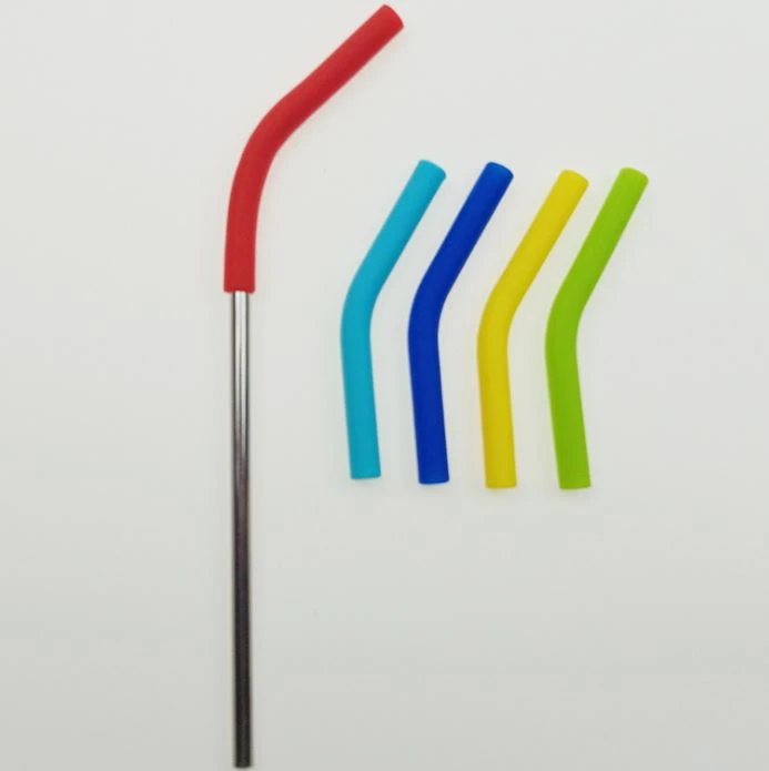 Stainless Steel Silicone Flex Straw Tip Reusable Silicone Straws