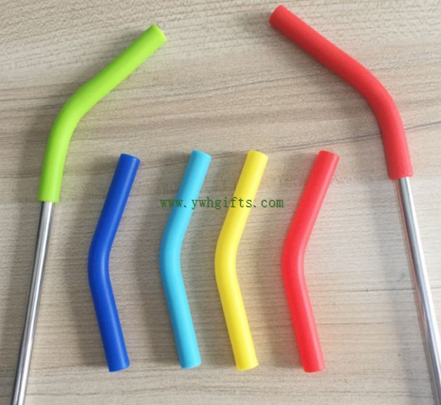 Stainless Steel Silicone Flex Straw Tip Reusable Silicone Straws