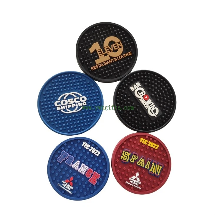 Custom Logo Rubber Soft PVC Drink Coasters
