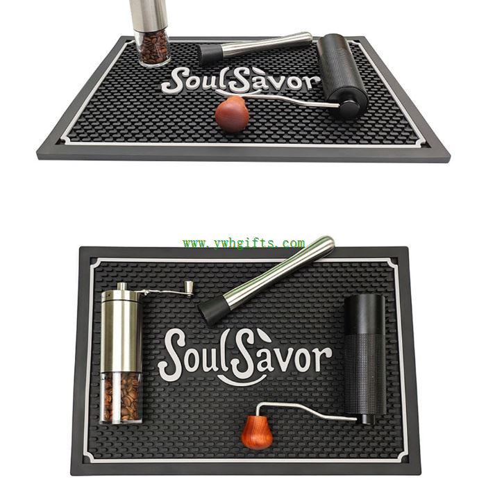 Custom Logo Silicone Coffee Bar Mat Restaurant Coffee Pad best