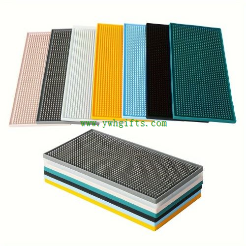Custom Logo Silicone Coffee Bar Mat Restaurant Coffee Pad suppliers