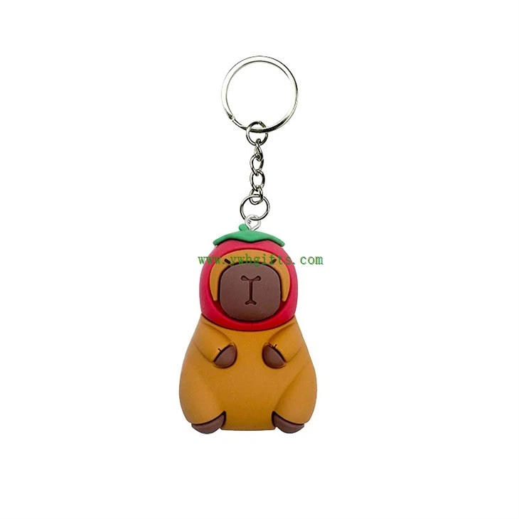 Custom Personalized Character Soft Silicone PVC Rubber Keychain factory