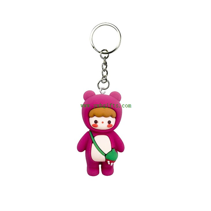 Custom Personalized Character Soft Silicone PVC Rubber Keychain best