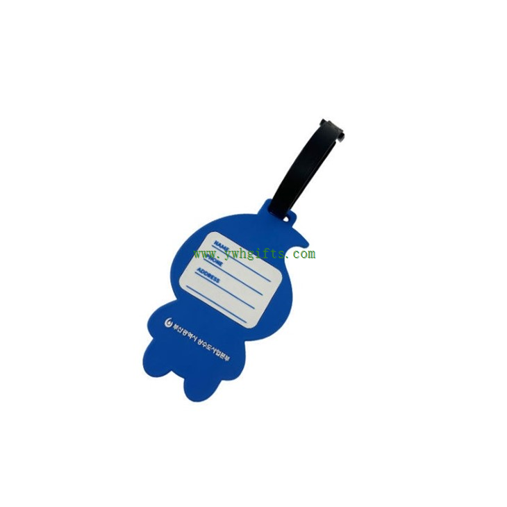 Eco-friendly 3D Soft Silicone Luggage Tag For Suitcase Backpack Boarding Pass factory